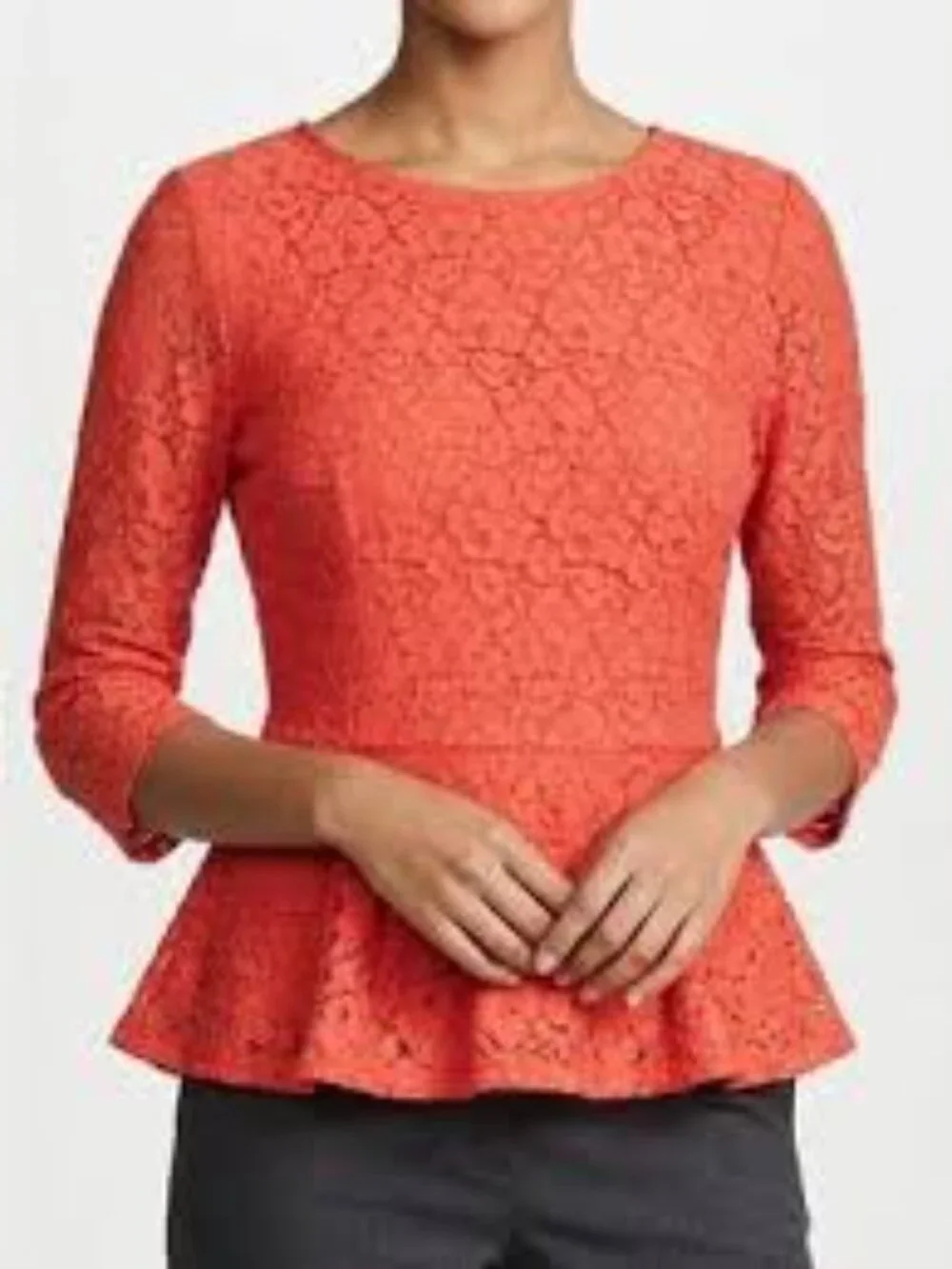 Cynthia Rowley lace peplum top
